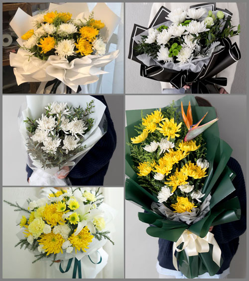 云南昆明禄劝县九龙镇白事花束代送